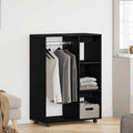 Armario roble negro 80x40x110 cm madera de ingeniería