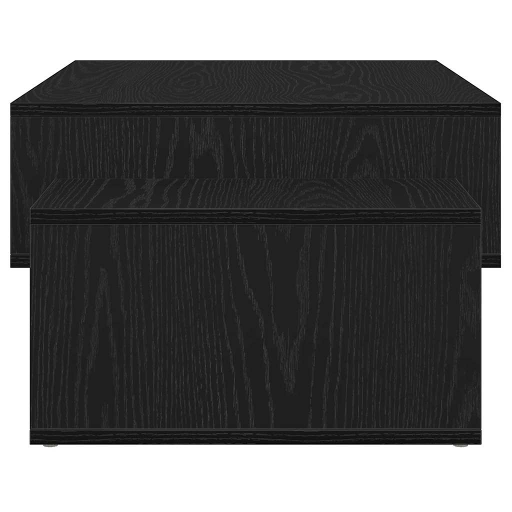 Mesa de centro de madera de roble negro 105x55x32 cm