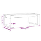 Mesa de Café Roble Negro 102 x 50 x 35 cm Madera de ingeniería