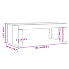 Mesa de Café Roble Negro 102 x 50 x 35 cm Madera de ingeniería