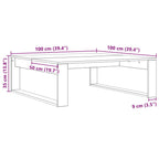 Mesa de Café Roble Negro 100 x 100 x 35 cm Madera de ingeniería