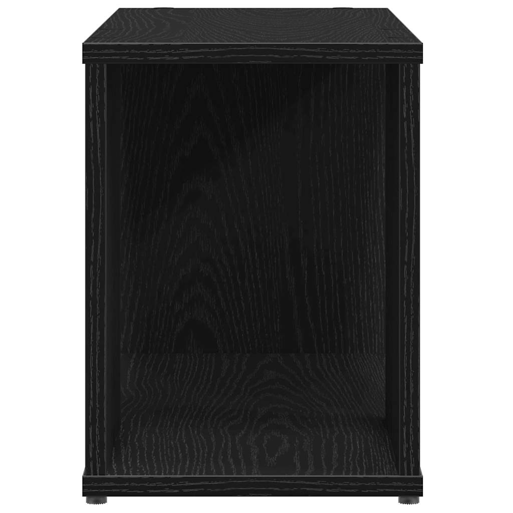 Mueble de TV de madera de roble negro 60x24x32 cm