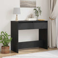 Mesa consola roble negro 89x41x76,5 cm madera de ingeniería