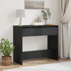 Mesa consola roble negro 89x41x76,5 cm madera de ingeniería
