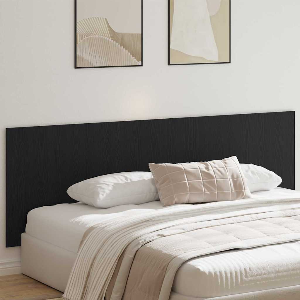 Cabecero de Cama con cabecera Roble Negro 160 x 1.5 x 80.5 cm