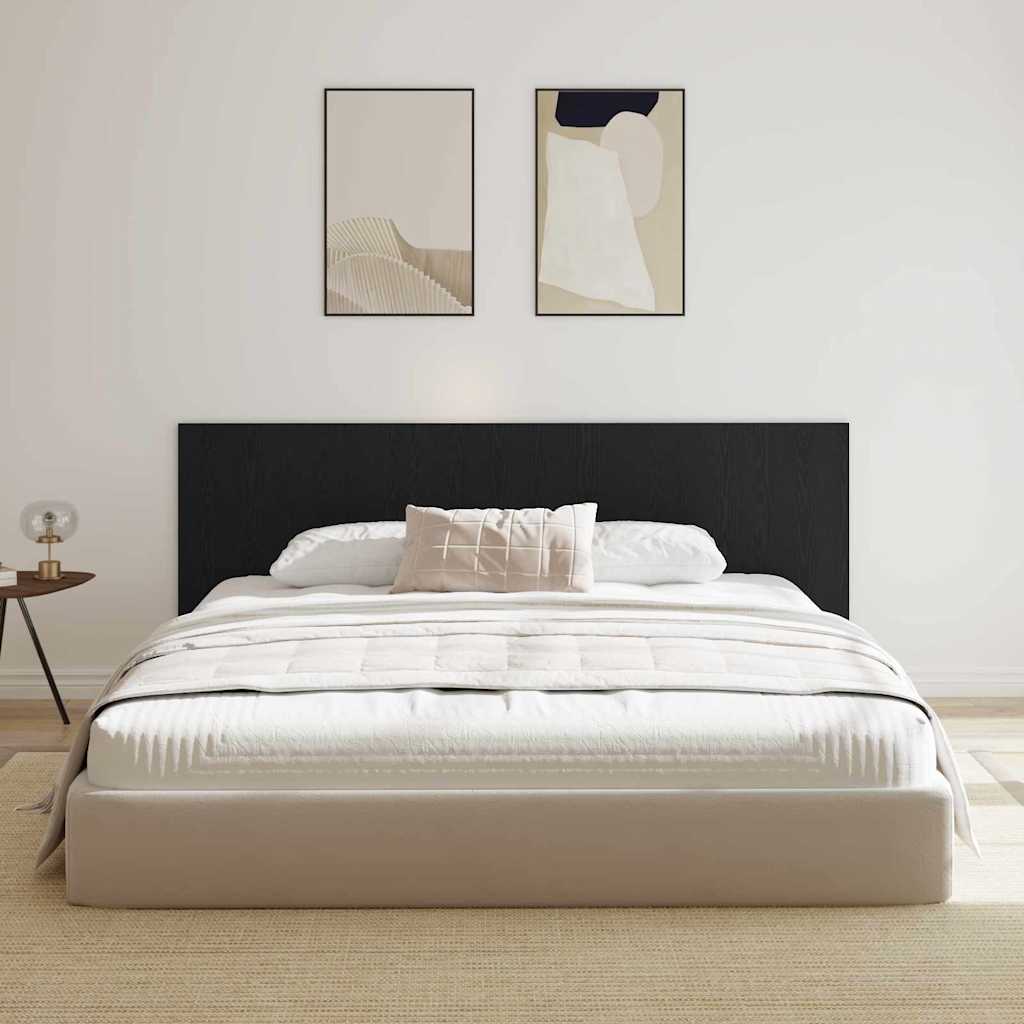 Cabecero de Cama con cabecera Roble Negro 160 x 1.5 x 80.5 cm