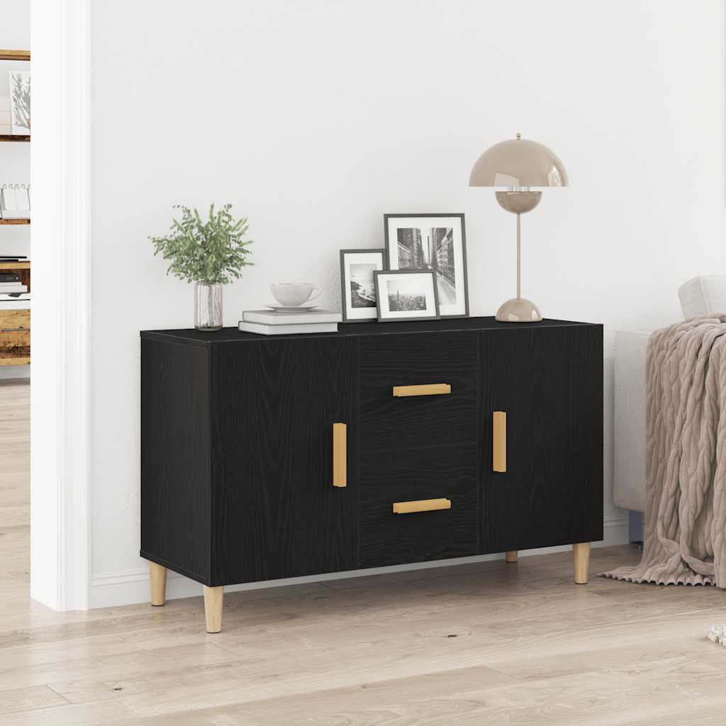 Artisan oak engineered wood sideboard 100x36x60 cm