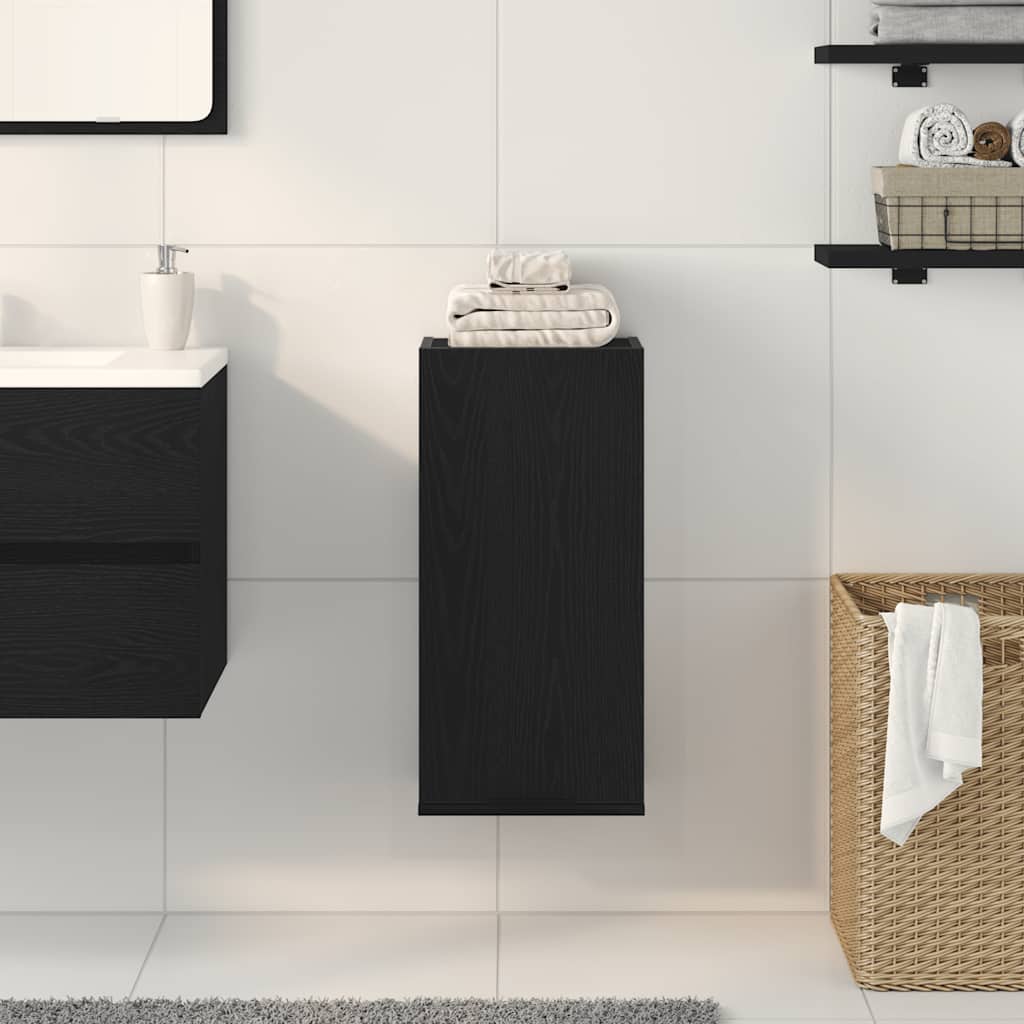 Armario de pared roble negro 32x20x67 cm Madera de ingeniería