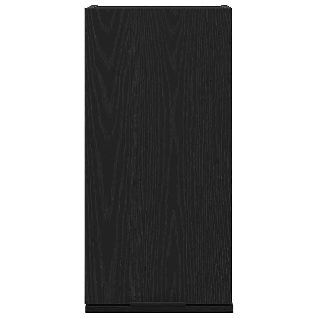 Armario de pared roble negro 32x20x67 cm Madera de ingeniería