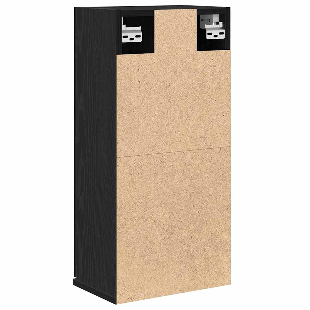 Armario de pared roble negro 32x20x67 cm Madera de ingeniería