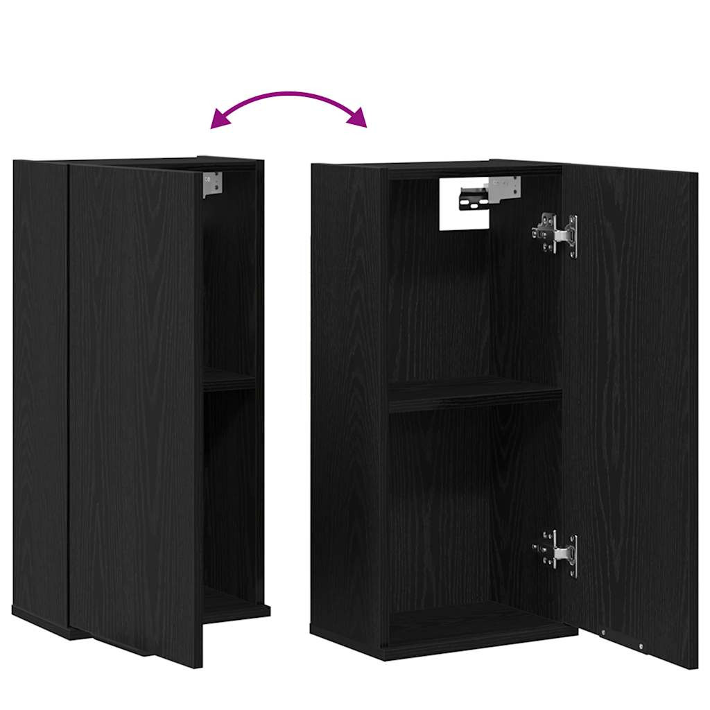 Armario de pared roble negro 32x20x67 cm Madera de ingeniería