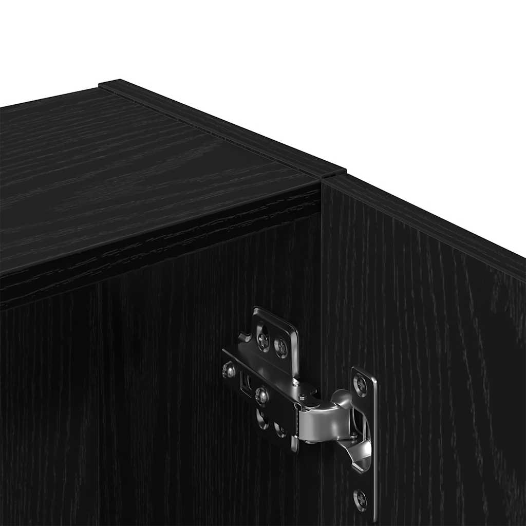 Armario de pared roble negro 32x20x67 cm Madera de ingeniería