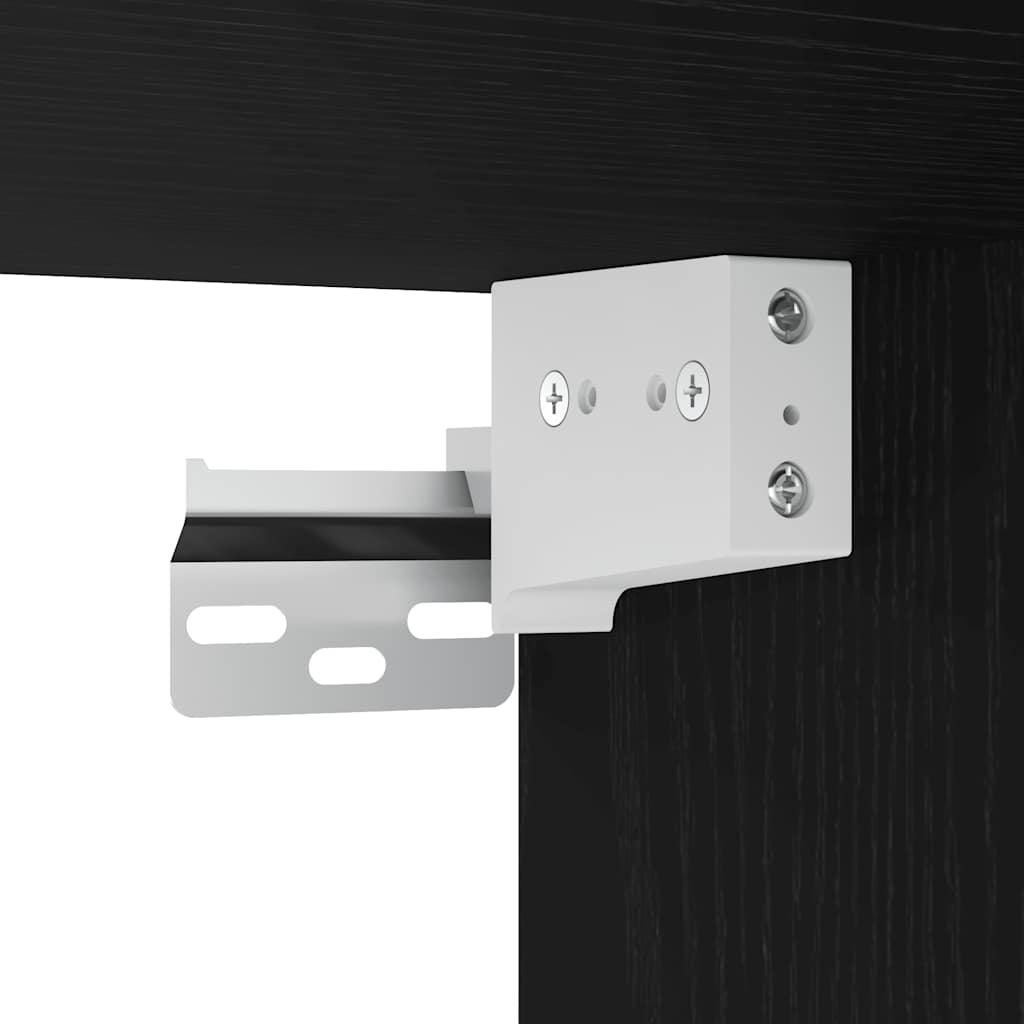 Armario de pared roble negro 32x20x67 cm Madera de ingeniería