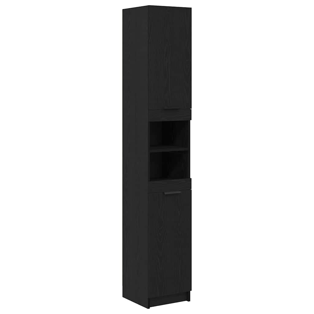 Mueble de Cuarto de Baño Roble negro 32 x 34 x 188,5 cm