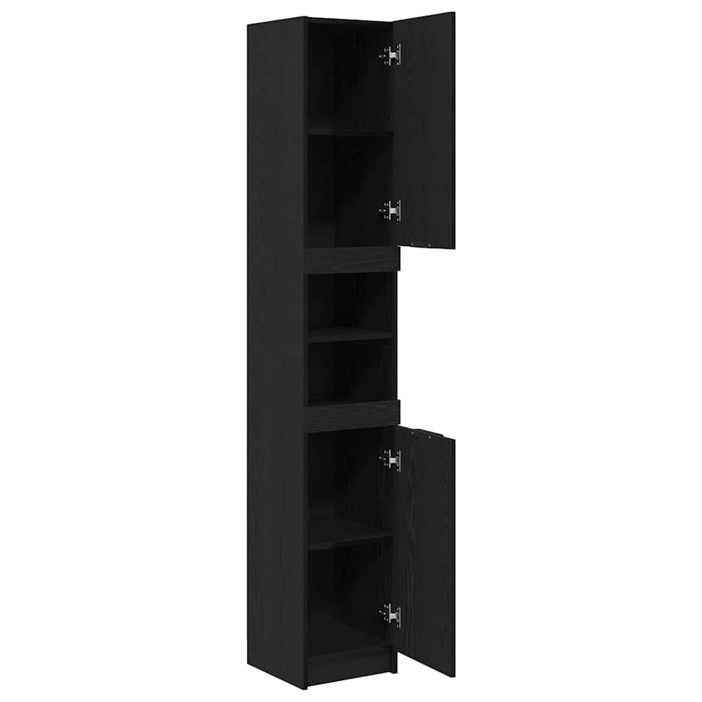 Mueble de Cuarto de Baño Roble negro 32 x 34 x 188,5 cm