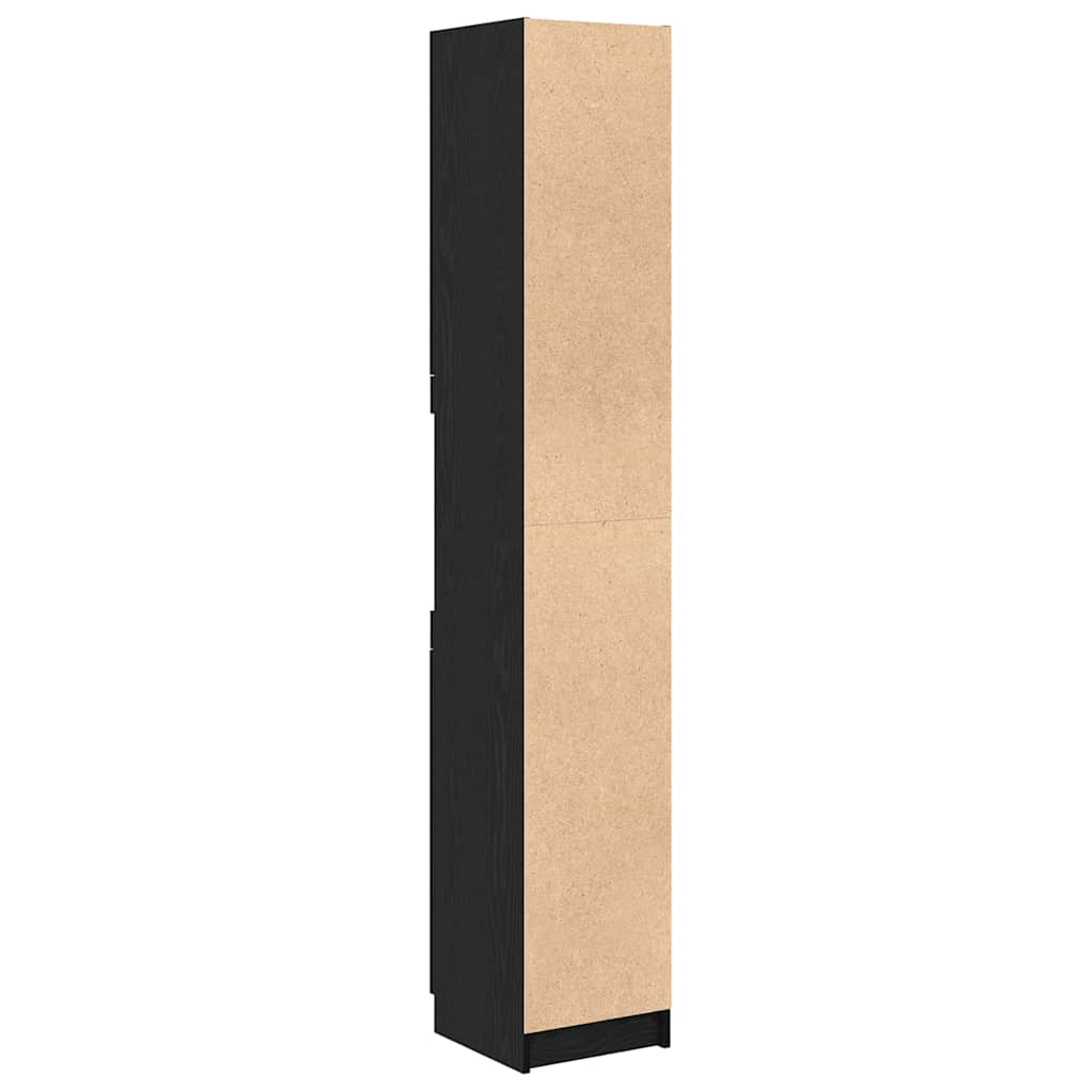 Mueble de Cuarto de Baño Roble negro 32 x 34 x 188,5 cm