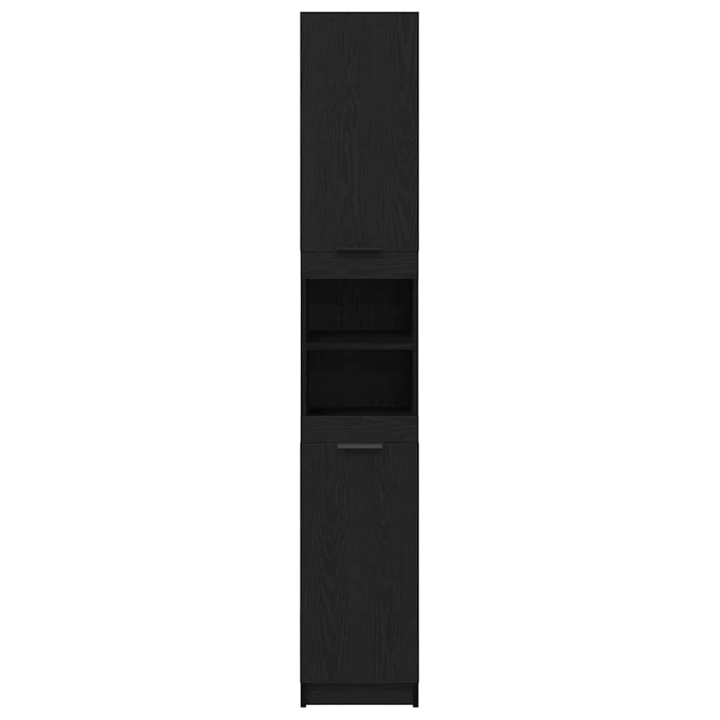 Mueble de Cuarto de Baño Roble negro 32 x 34 x 188,5 cm
