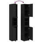 Mueble de Cuarto de Baño Roble negro 32 x 34 x 188,5 cm