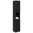 Mueble de Cuarto de Baño Roble negro 32 x 34 x 188,5 cm