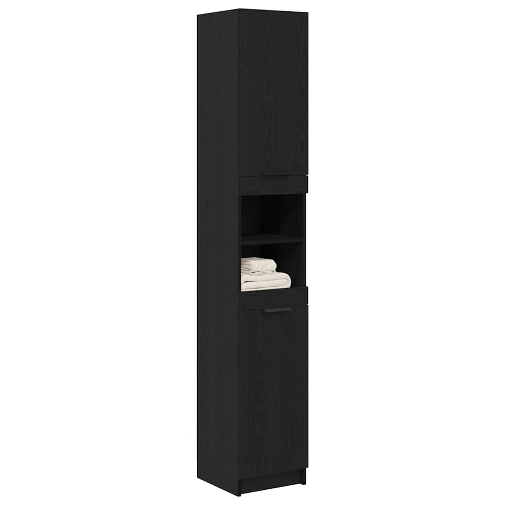 Mueble de Cuarto de Baño Roble negro 32 x 34 x 188,5 cm