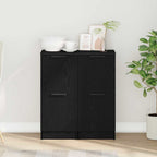 Aparador 2 pcs Roble Negro 30 x 30 x 70 cm Madera de ingeniería