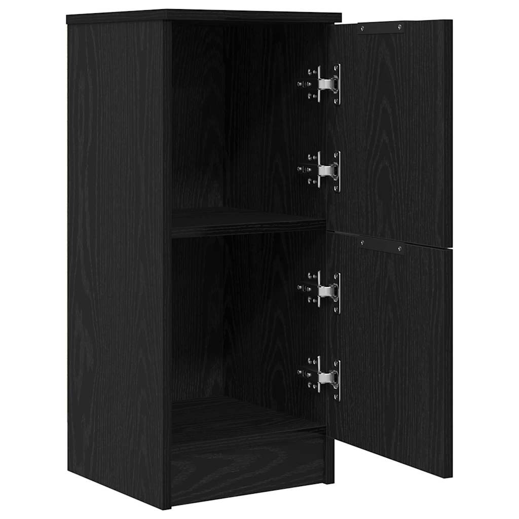 Aparador 2 pcs Roble Negro 30 x 30 x 70 cm Madera de ingeniería