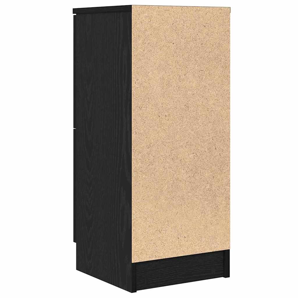 Aparador 2 pcs Roble Negro 30 x 30 x 70 cm Madera de ingeniería