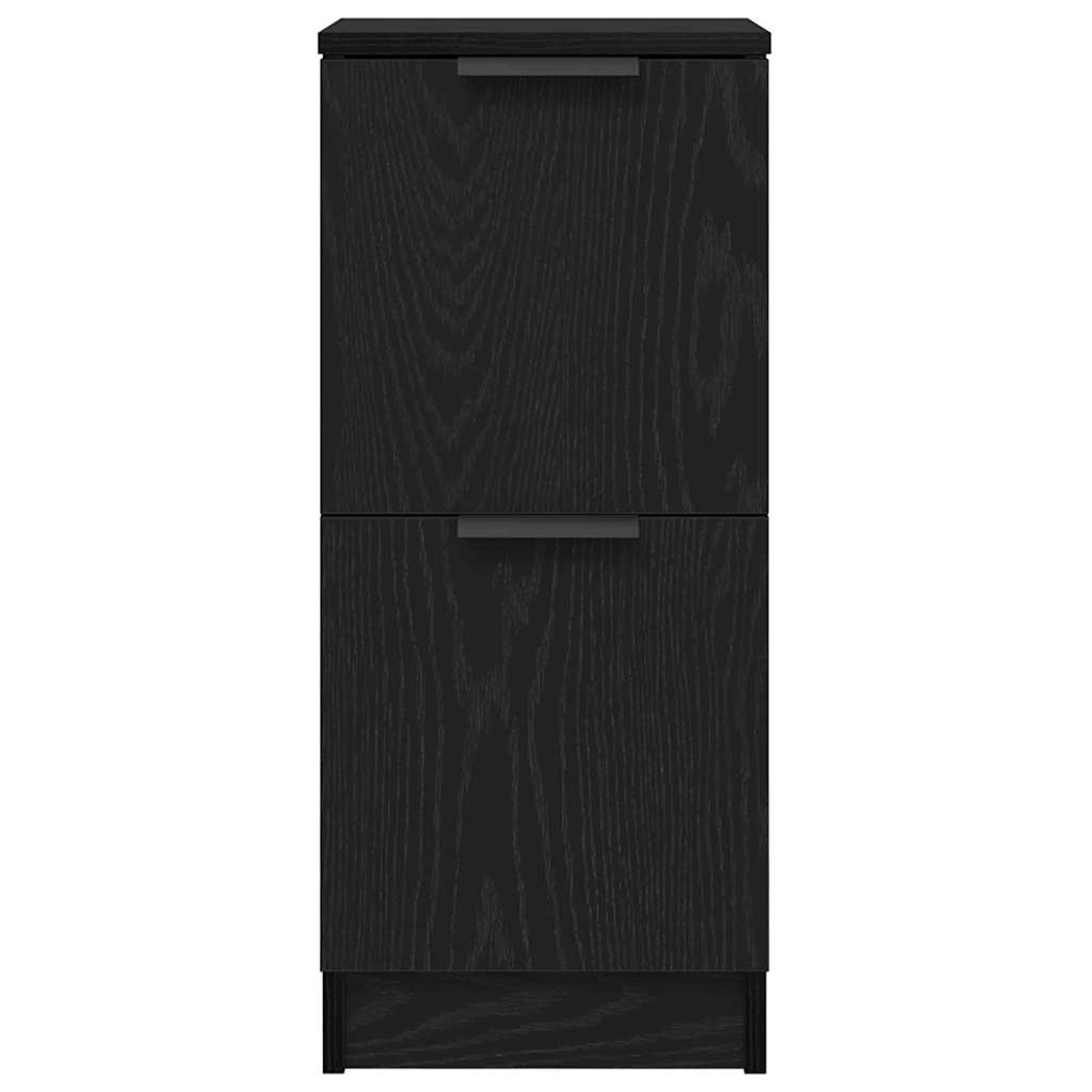 Aparador 2 pcs Roble Negro 30 x 30 x 70 cm Madera de ingeniería