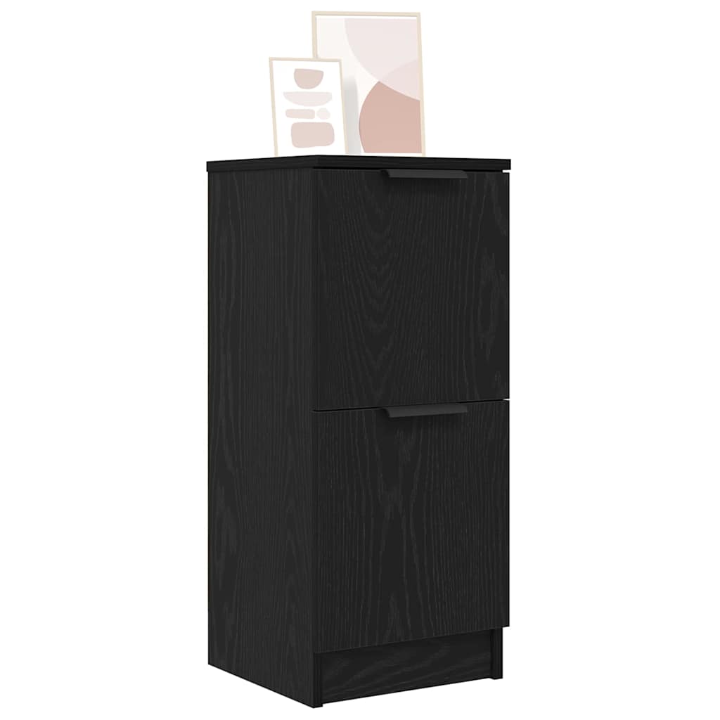 Aparador 2 pcs Roble Negro 30 x 30 x 70 cm Madera de ingeniería