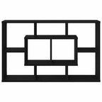 Estante de pared con estante Roble Negro 85 x 16 x 52,5 cm