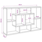 Estante de pared con estante Roble Negro 85 x 16 x 52,5 cm