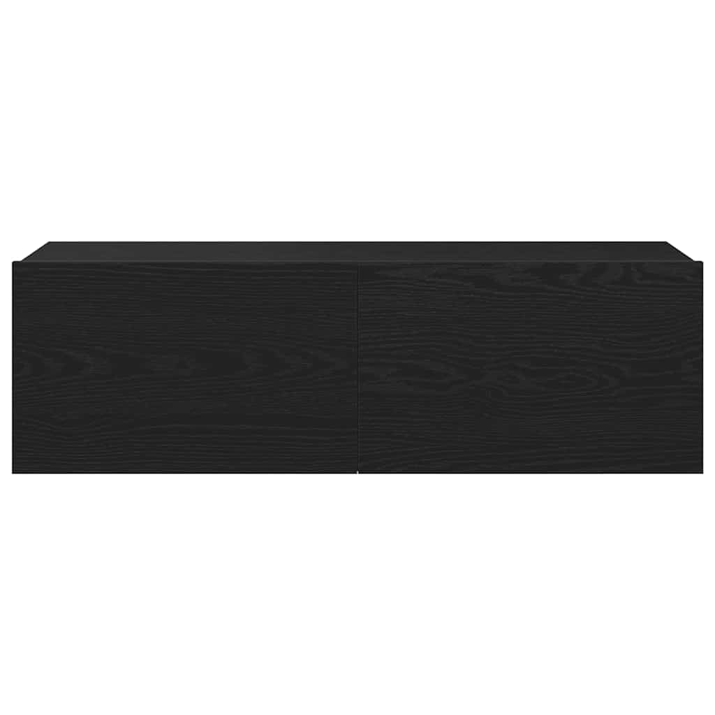 Gabinete de TV 2 pcs Negro 100 x 30 x 30 cm