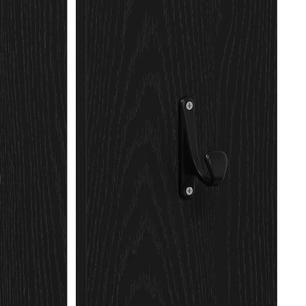 Conjunto de muebles de recibidor con cajón 4 pcs Roble Negro