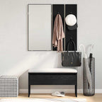 Conjunto de muebles de recibidor con cajón 4 pcs Roble Negro