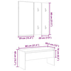 Conjunto de muebles de recibidor con cajón 4 pcs Roble Negro