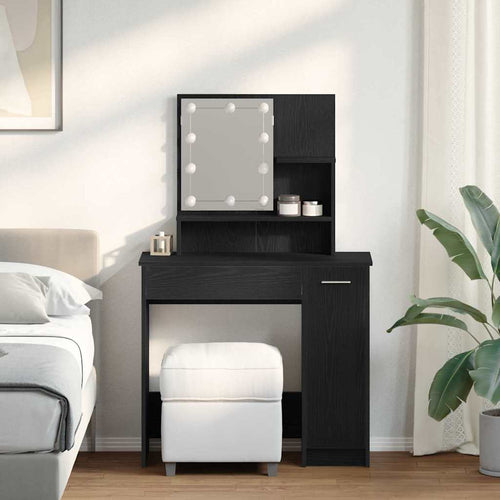 Dressing Table with Drawer Black Oak 86.5 x 35 x 136 cm