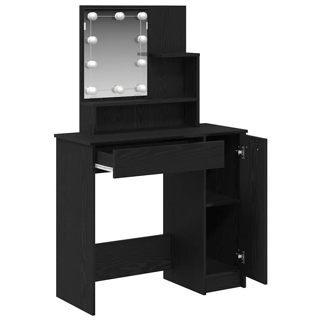 Mesa Tocador con cajón Roble Negro 86,5 x 35 x 136 cm