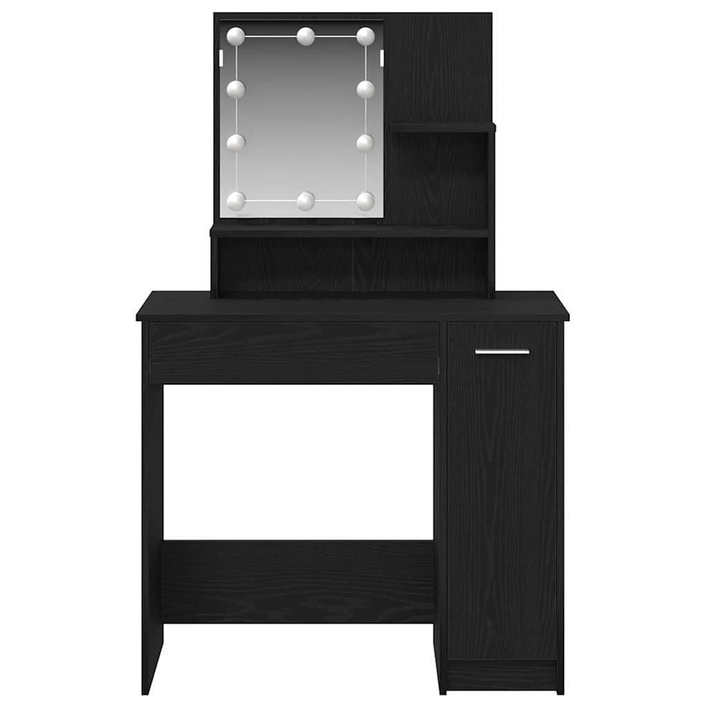Mesa Tocador con cajón Roble Negro 86,5 x 35 x 136 cm