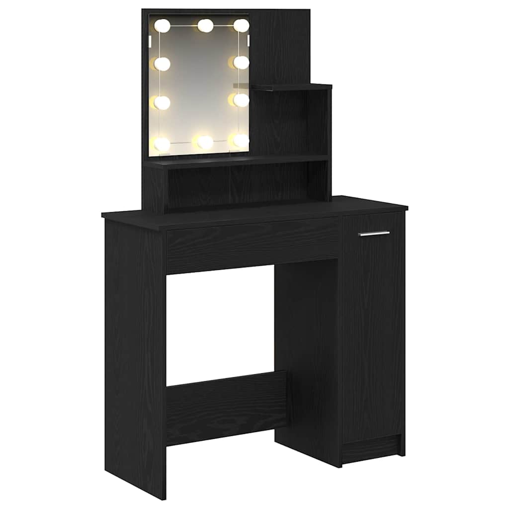 Mesa Tocador con cajón Roble Negro 86,5 x 35 x 136 cm