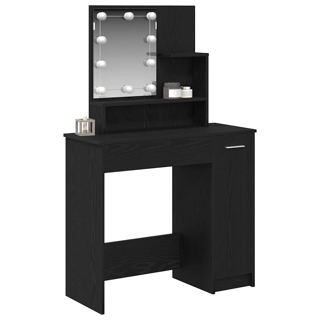 Mesa Tocador con cajón Roble Negro 86,5 x 35 x 136 cm