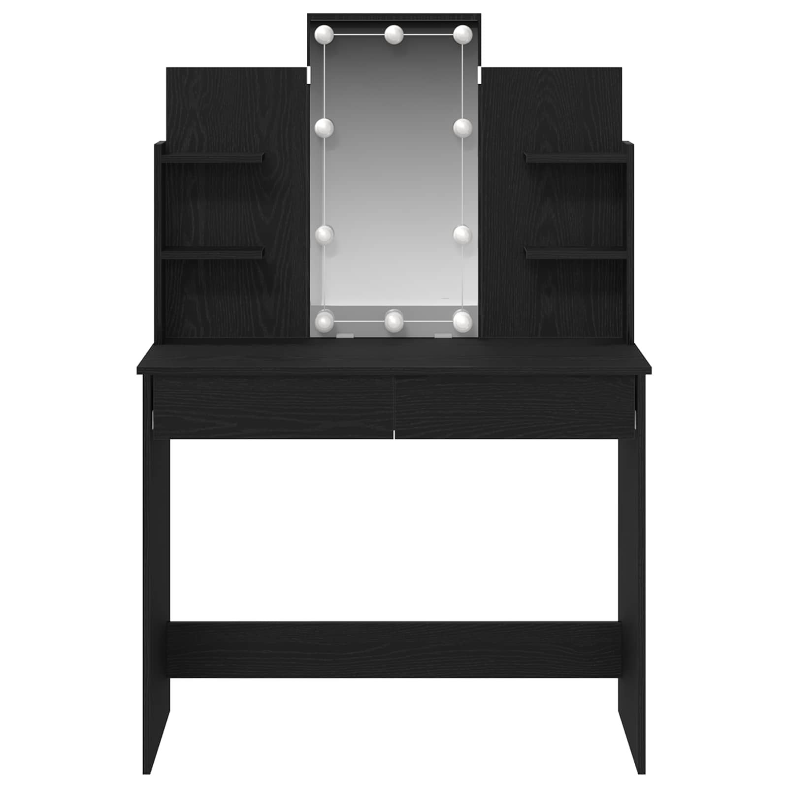 Mesa Tocador Roble Negro 96 x 39 x 142 cm Madera de ingeniería