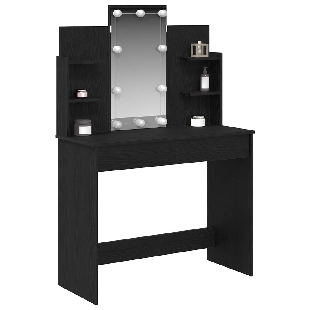 Mesa Tocador Roble Negro 96 x 39 x 142 cm Madera de ingeniería