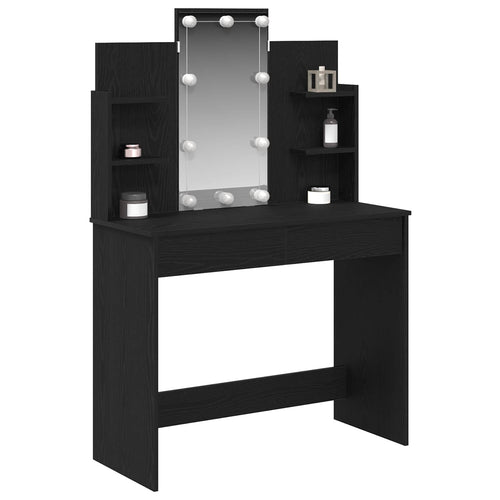 Dressing Table Black Oak 96 x 39 x 142 cm Engineered Wood