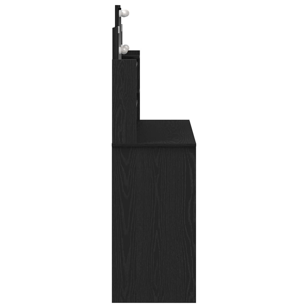 Mesa Tocador Roble Negro 96 x 39 x 142 cm Madera de ingeniería
