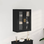 Armario de Pared Roble Negro 69,5 x 34 x 90 cm