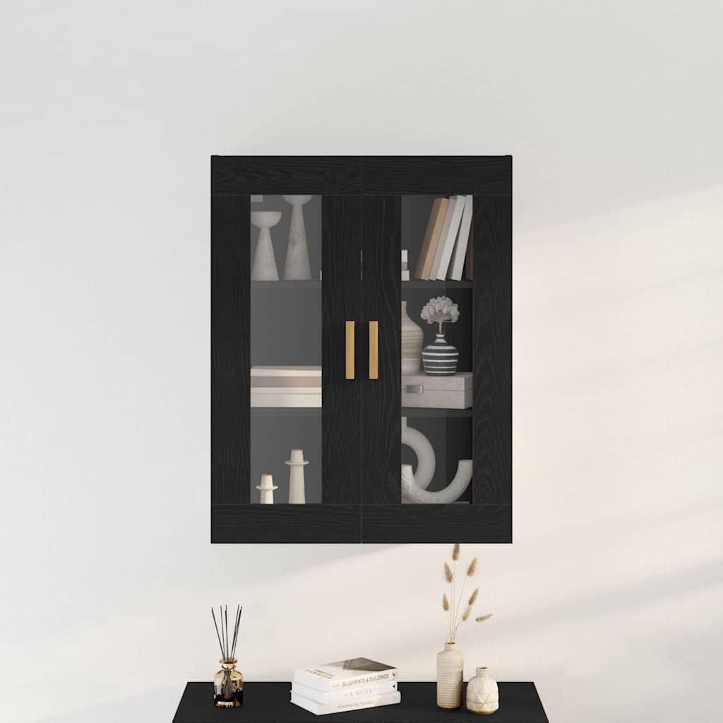 Armario de Pared Roble Negro 69,5 x 34 x 90 cm