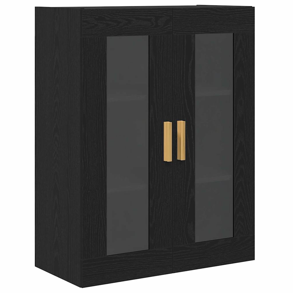 Armario de Pared Roble Negro 69,5 x 34 x 90 cm
