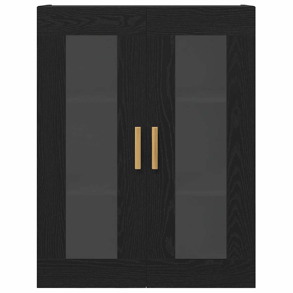 Armario de Pared Roble Negro 69,5 x 34 x 90 cm
