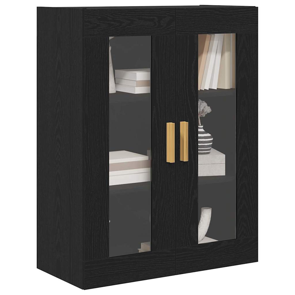 Armario de Pared Roble Negro 69,5 x 34 x 90 cm