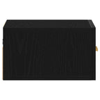 Mesita de noche de pared con cajón Roble Negro 35 x 35 x 20 cm